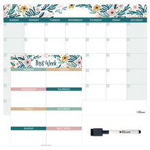 Load image into Gallery viewer, Garden Blooms 3 Piece Magnetic Dry Erase Planner Set