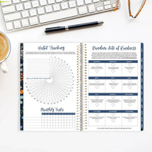 Load image into Gallery viewer, Pre-Order 2026 Navy Garden Party Soft Cover Planner