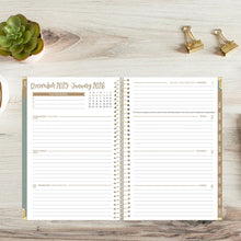 Load image into Gallery viewer, Pre-Order 2026 Small Green Linen Hard Cover Planner