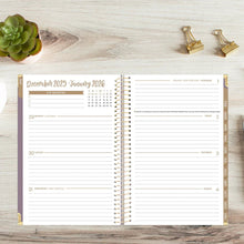 Load image into Gallery viewer, Pre-Order 2026 Small Purple Linen Hard Cover Planner
