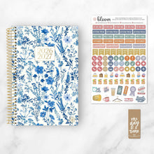 Load image into Gallery viewer, 2026-2027 Blue & White Floral Soft Cover Planner