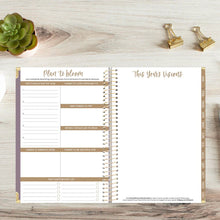 Load image into Gallery viewer, Pre-Order 2026 Small Purple Linen Hard Cover Planner