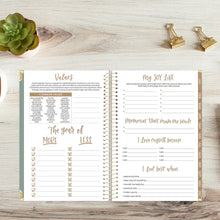 Load image into Gallery viewer, Pre-Order 2026 Small Green Linen Hard Cover Planner