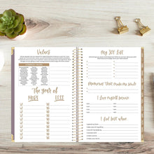 Load image into Gallery viewer, Pre-Order 2026 Small Purple Linen Hard Cover Planner