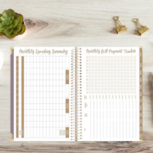 Load image into Gallery viewer, Pre-Order 2026 Small Purple Linen Hard Cover Planner