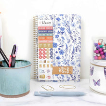 Load image into Gallery viewer, 2026-2027 Blue & White Floral Soft Cover Planner