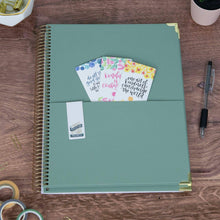 Load image into Gallery viewer, 2025-2026 Large Green Linen Hard Cover Planner