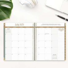 Load image into Gallery viewer, 2025-2026 Large Green Linen Hard Cover Planner