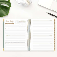 Load image into Gallery viewer, 2025-2026 Large Green Linen Hard Cover Planner