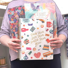Load image into Gallery viewer, 2026-2027 Teacher Planner, With 3 Interchangeable Covers: Bold & Bright