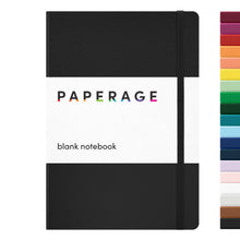 Load image into Gallery viewer, Paperage Black Blank Journal Notebook, Hardcover