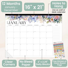 Load image into Gallery viewer, Pre-Order 2026 Seasonal Florals Desk & Wall Calendar