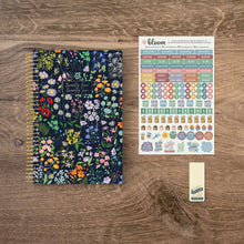 Load image into Gallery viewer, 2025-2026 Navy Garden Party Soft Cover Planner