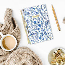 Load image into Gallery viewer, Pre-Order 2026 Blue & White Floral Soft Cover Planner