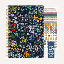 Load image into Gallery viewer, Pre-Order 2026 Navy Garden Party Soft Cover Planner