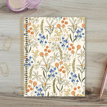 Load image into Gallery viewer, Pre-Order 2026 Whimsical Wildflowers Large Hard Cover Planner