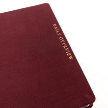 Load image into Gallery viewer, Plum Red Fabric-Covered Journal with Magnetic Bookmarks