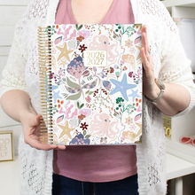 Load image into Gallery viewer, 2026-2027 Large Seaside Whimsy Hard Cover Planner