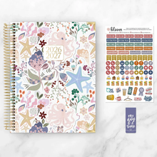 Load image into Gallery viewer, 2026-2027 Large Seaside Whimsy Hard Cover Planner