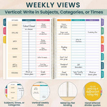 Load image into Gallery viewer, 2025-2026 Teacher Planner, With 3 Interchangeable Covers: Bold & Bright