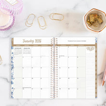 Load image into Gallery viewer, Pre-Order 2026 Blue & White Floral Soft Cover Planner