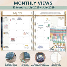 Load image into Gallery viewer, 2025-2026 Large Midnight Sky Hard Cover Planner