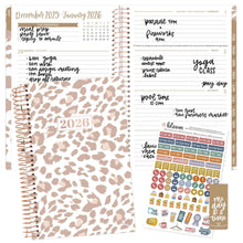 Load image into Gallery viewer, Pre-Order 2026 Tan Leopard Soft Cover Planner