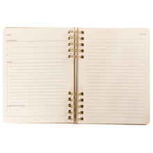 Load image into Gallery viewer, Taupe Fabric-Covered Journal with Magnetic Bookmarks