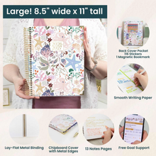 Load image into Gallery viewer, 2026-2027 Large Seaside Whimsy Hard Cover Planner