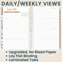 Load image into Gallery viewer, 2026-2027 Blue & White Floral Soft Cover Planner
