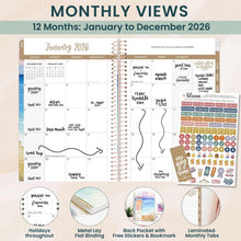 Load image into Gallery viewer, Pre-Order 2026 Coastal Calm Soft Cover Planner
