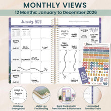 Load image into Gallery viewer, Pre-Order 2026 Mystical Mountains Soft Cover Planner