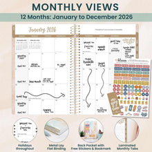 Load image into Gallery viewer, Pre-Order 2026 Ocean Oasis Soft Cover Planner