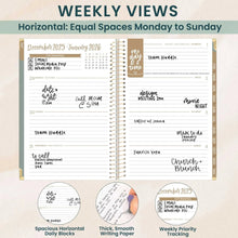 Load image into Gallery viewer, Pre-Order 2026 Small Green Linen Hard Cover Planner