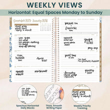 Load image into Gallery viewer, Pre-Order 2026 Blue & White Floral Soft Cover Planner