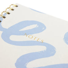 Load image into Gallery viewer, Modern Blue Swirl Hard Cover Spiral Notebook