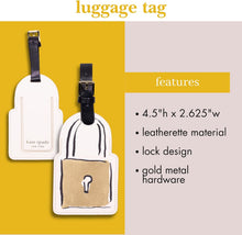 Load image into Gallery viewer, kate spade new york, Gold Lock, Luggage Tag