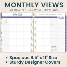 Load image into Gallery viewer, 2026-2027 Large Seaside Whimsy Hard Cover Planner