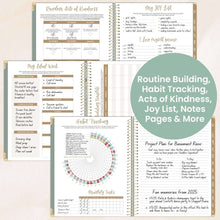 Load image into Gallery viewer, 2025-2026 Large Green Linen Hard Cover Planner