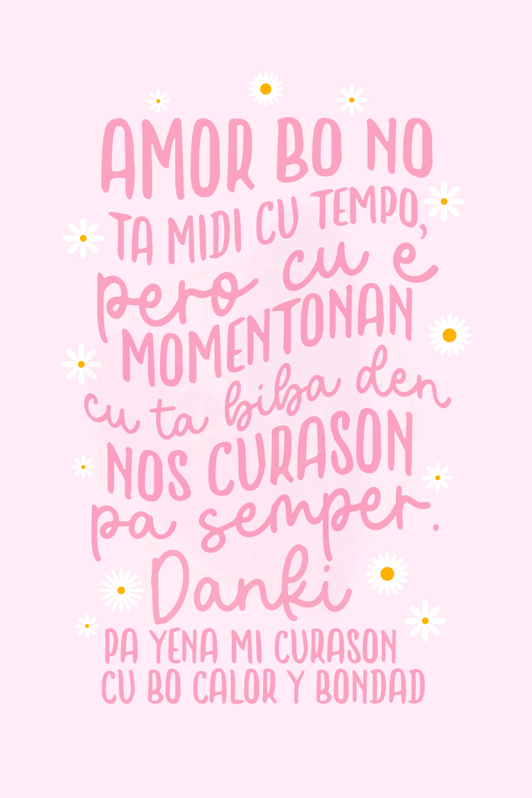 Yena Mi Curason Mother's Day Greeting Card in Papiamento