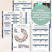 Load image into Gallery viewer, Pre-Order 2026 Navy Garden Party Soft Cover Planner