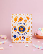 Load image into Gallery viewer, Happy Birthday Orange Greeting Card