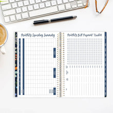 Load image into Gallery viewer, Pre-Order 2026 Navy Garden Party Soft Cover Planner
