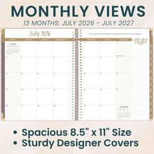 Load image into Gallery viewer, 2026-2027 Large Purple Linen Hard Cover Planner