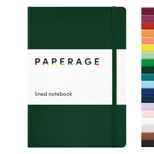 Load image into Gallery viewer, Paperage Dark Green Lined Journal Notebook, Hardcover