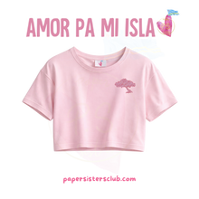 Load image into Gallery viewer, Fofoti: Namora di mi Isla, Soft Pink CropTs