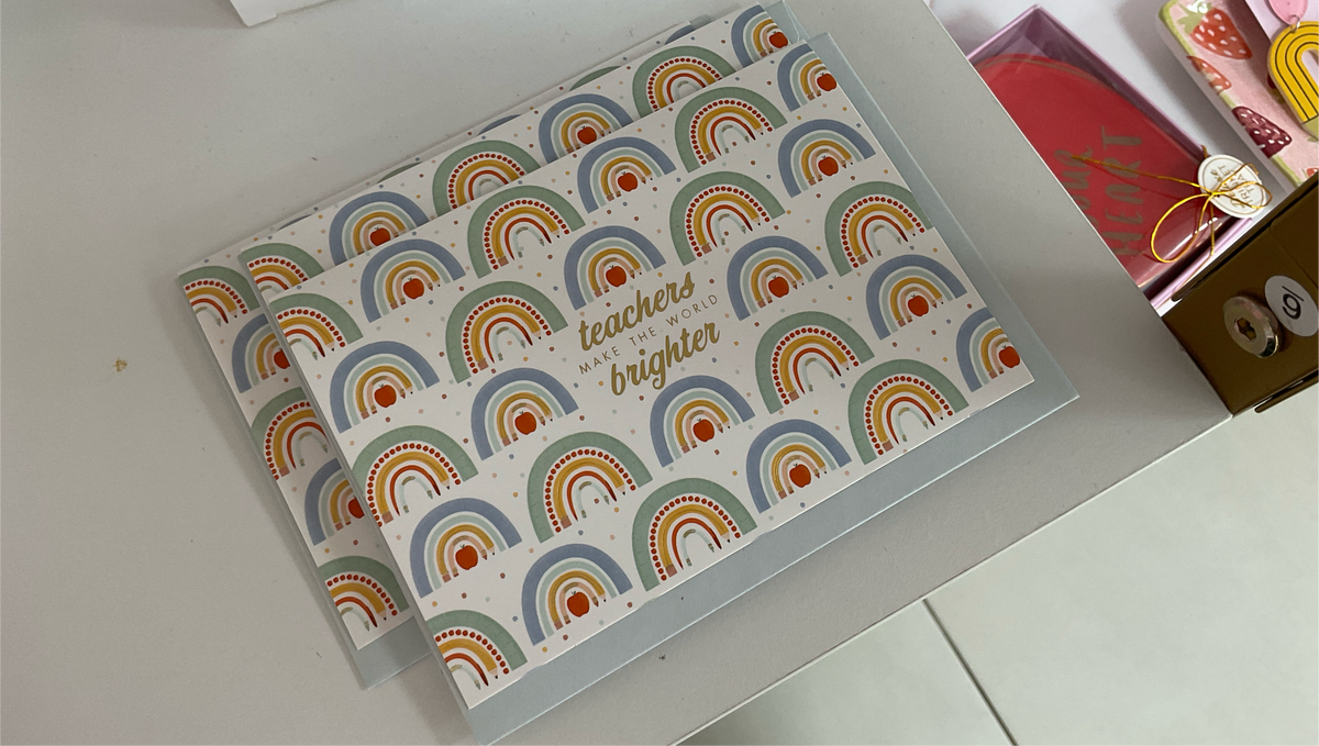 Teachers make the world brighter greeting card – Paper Sisters