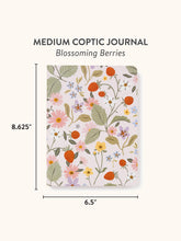 Load image into Gallery viewer, Blossoming Berries Medium Coptic-Bound Journal