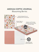 Load image into Gallery viewer, Blossoming Berries Medium Coptic-Bound Journal