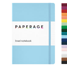 Load image into Gallery viewer, Paperage Light Blue Lined Journal Notebook, Hardcover